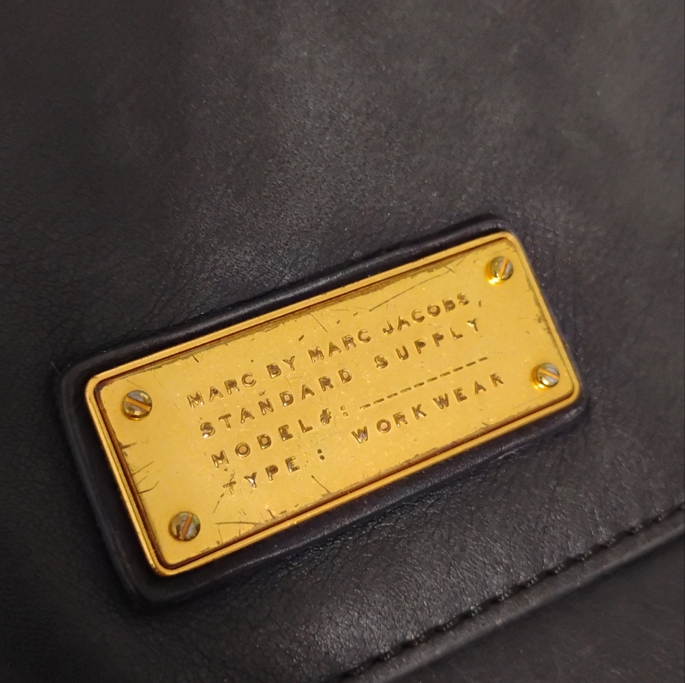 Marc Jacobs Standard Issue Workwear Cow Leather Crossbody Bag Purse One Size - Picture 3 of 12